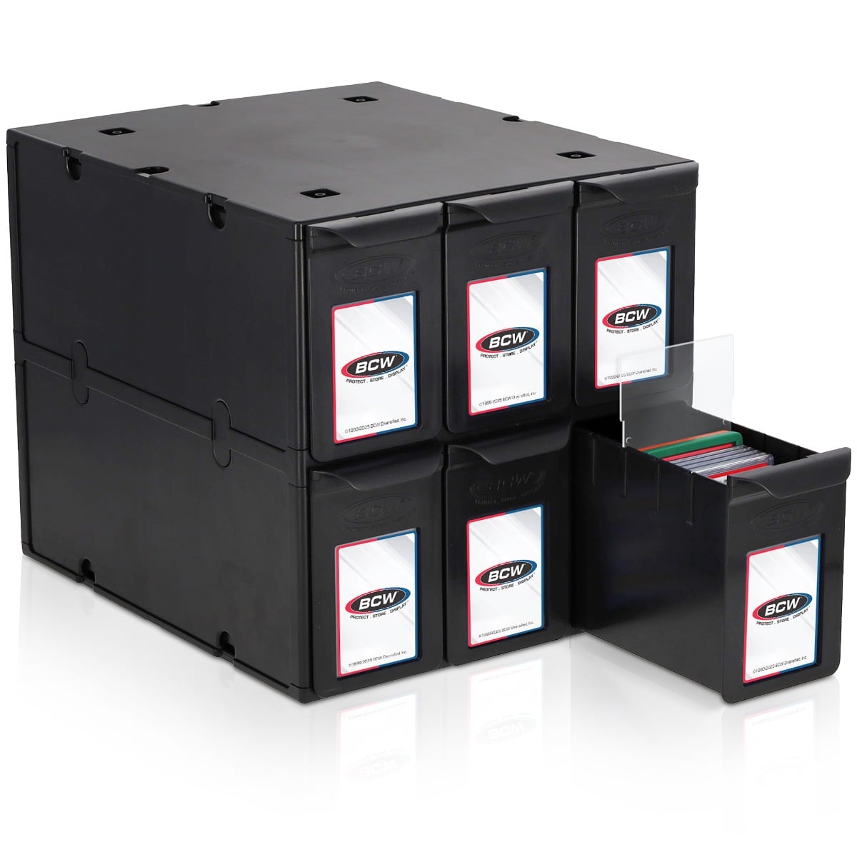 6 Drawer Graded Card Catalog - Black