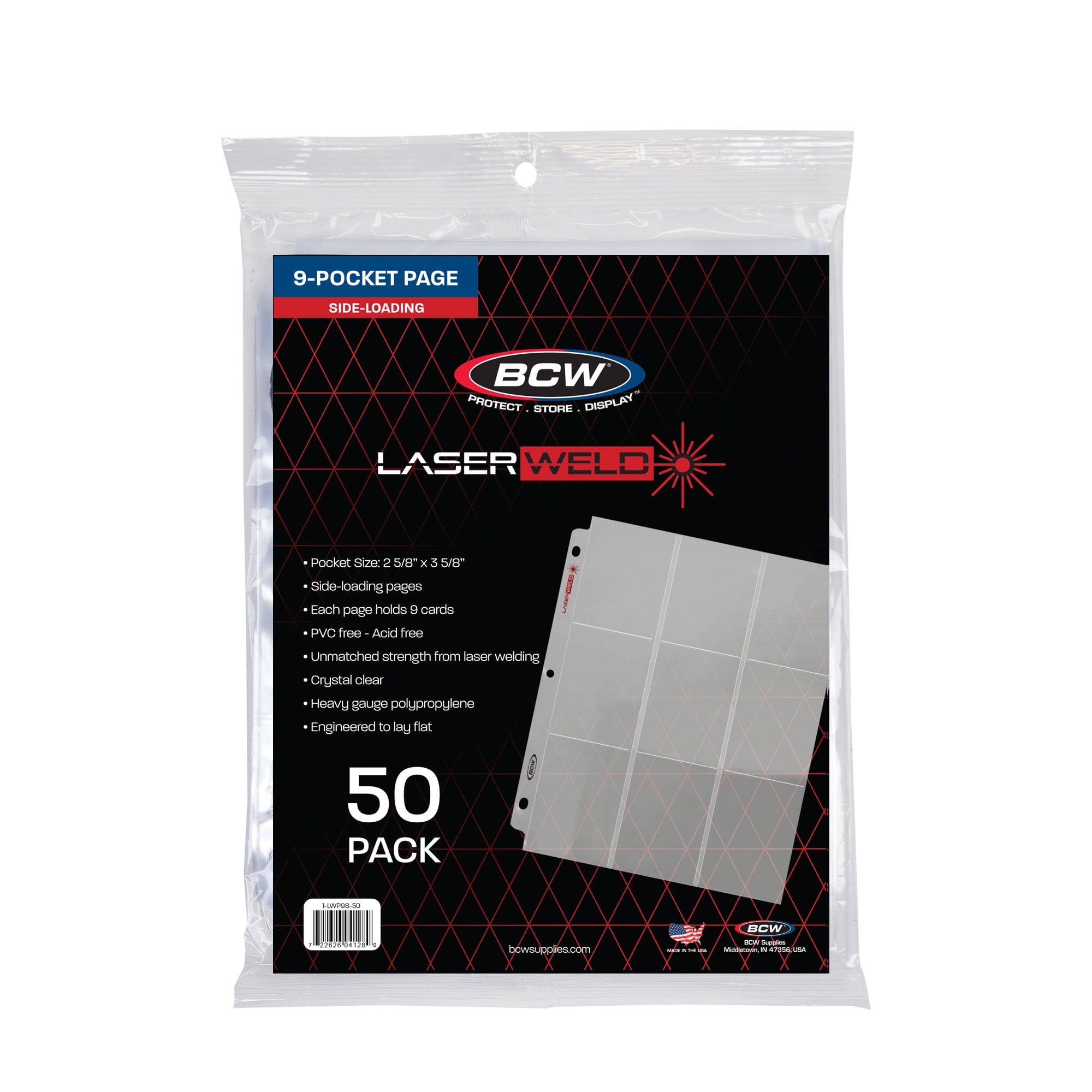 LaserWeld 9-Pocket Page - Side Load (50 CT. Pack)