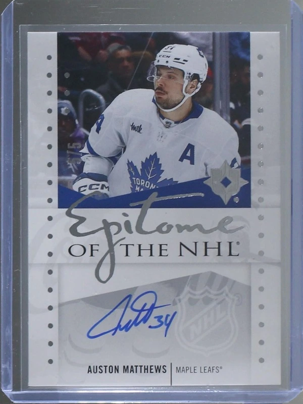 Upper Deck’s Auston Matthews Epitome of the NHL autograph preview.