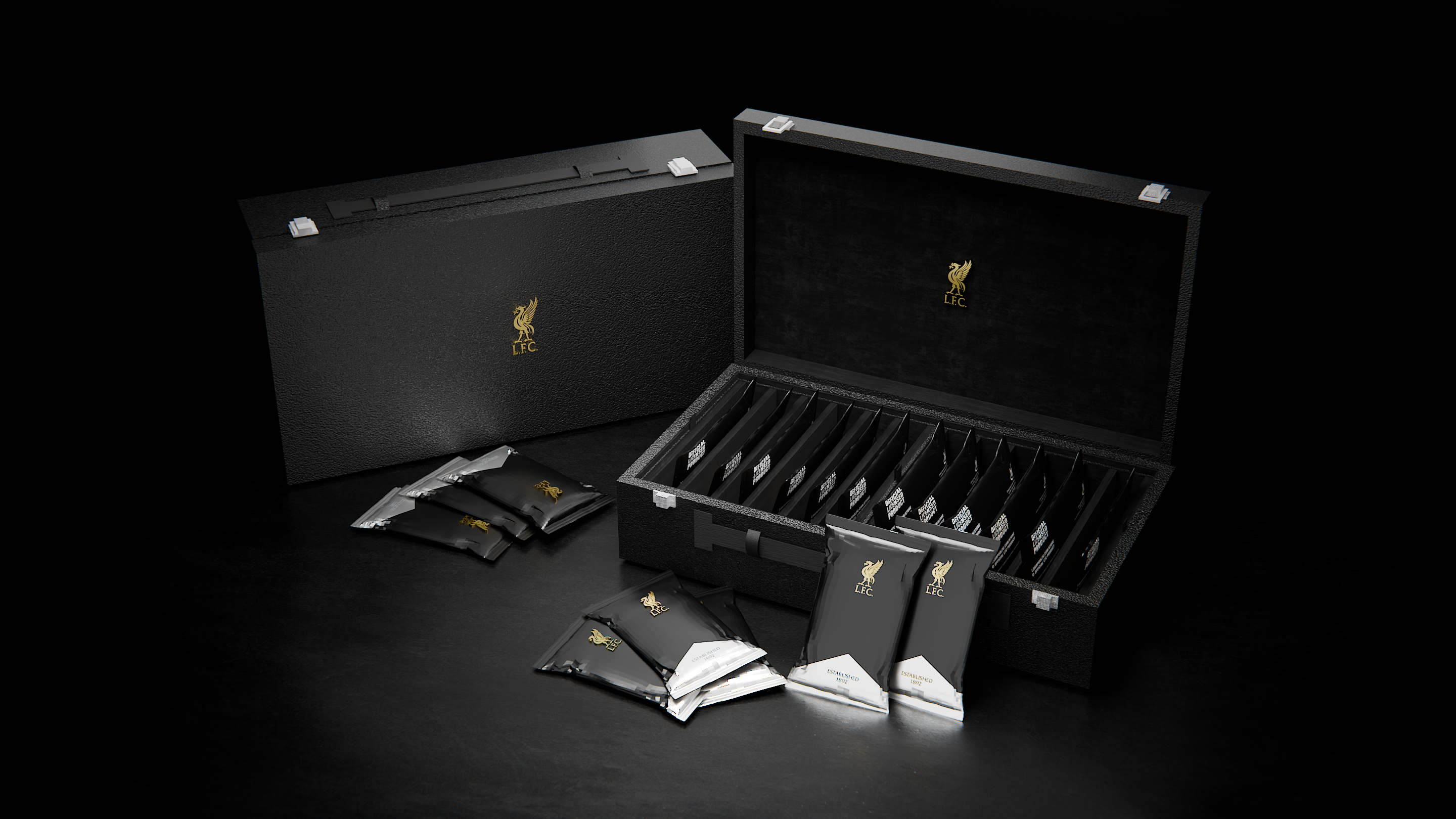 Futera Liverpool FC Incredible 2025–26 presentation carry case and packs