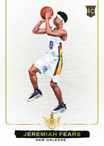 Jeremiah Fears shooting in a white uniform on a white Blank Slate card with a thin gold border.
