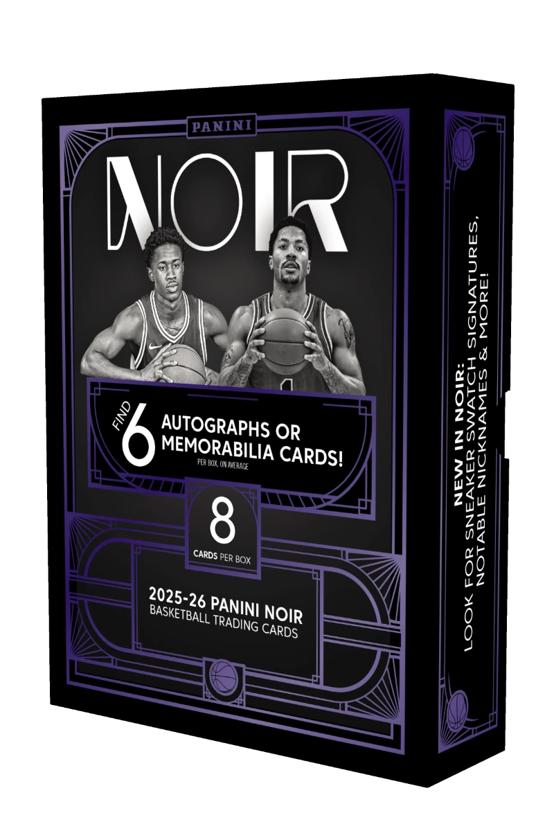 Official 2025–26 Panini Noir Basketball Hobby box.