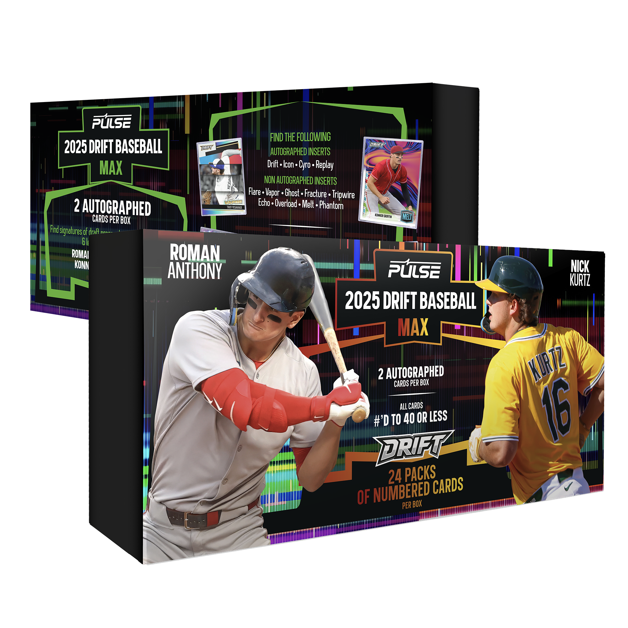2025 Pulse Drift Baseball Max box and sleeve with Roman Anthony and Nick Kurtz