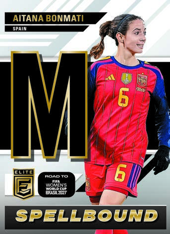 Aitana Bonmatí's Spellbound preview pairs her Spain portrait with a large letter M.