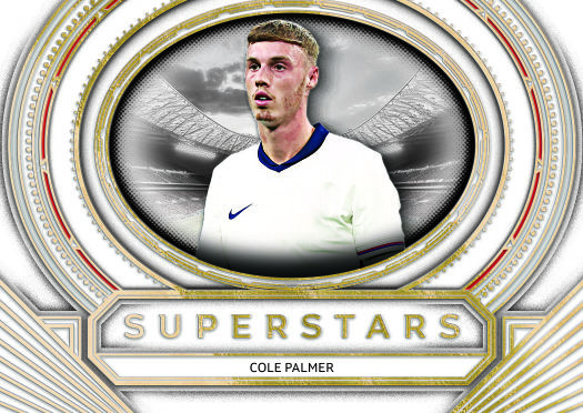 Cole Palmer Superstars design with a wide oval portrait and white-and-gold ornamental border.