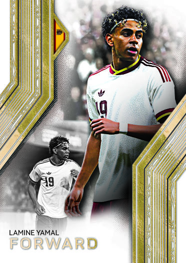 Lamine Yamal base-card preview from Futera Platinum World Football Edition 2.
