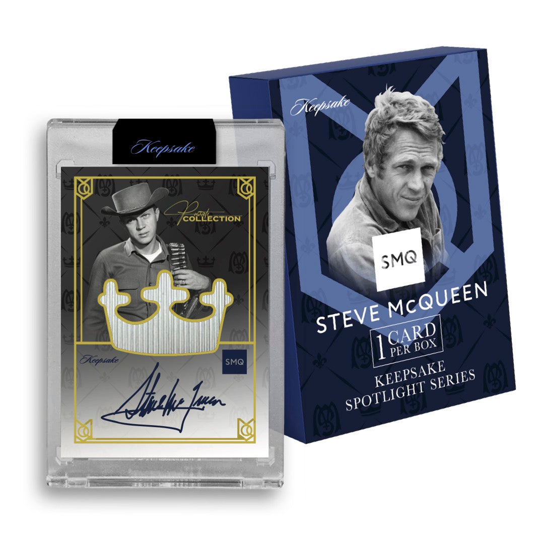 Steve McQueen Spotlight box and Private Collection trophy-relic preview