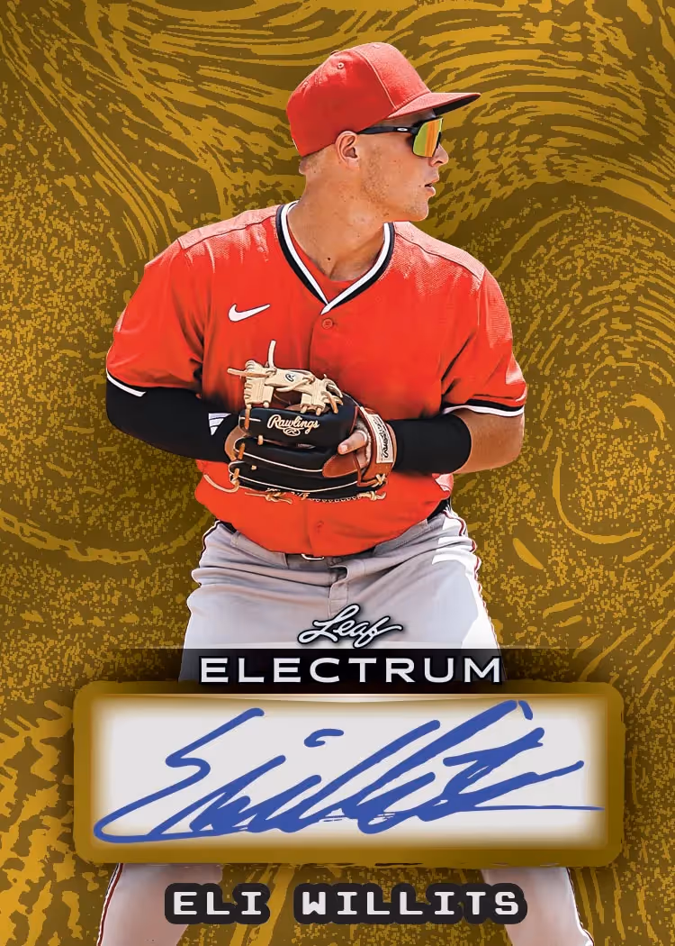 Eli Willits autograph preview from 2026 Leaf Electrum Baseball.