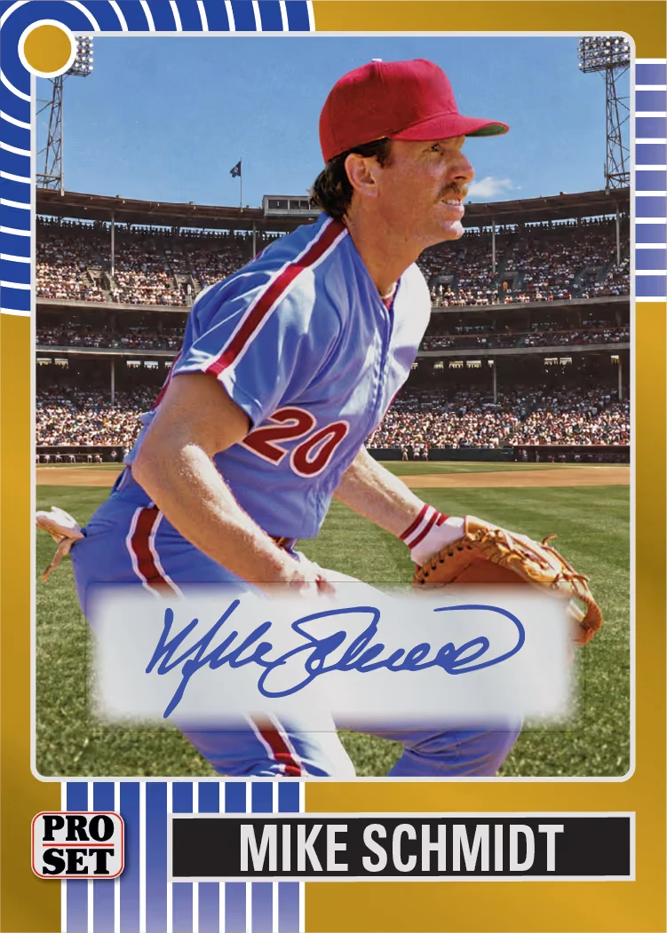 Mike Schmidt’s Hobby-exclusive What If 1986 Pro Set autograph preview from 2026 Leaf Originals Baseball.