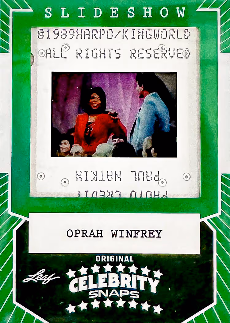 Oprah Winfrey Original Celebrity Snaps photographic-slide card preview from 2026 Leaf Slideshow.
