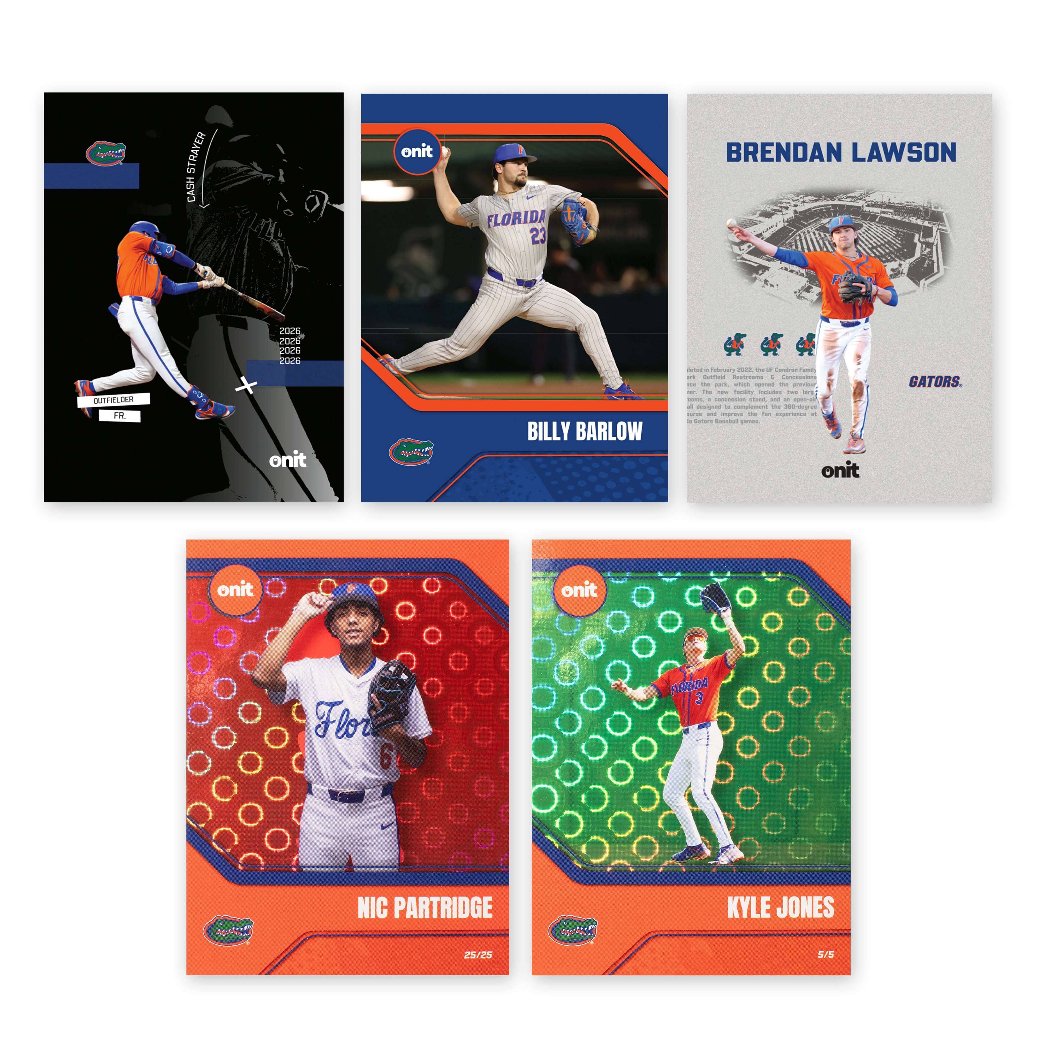 University of Florida Baseball 2026 Trading Cards official card-design preview