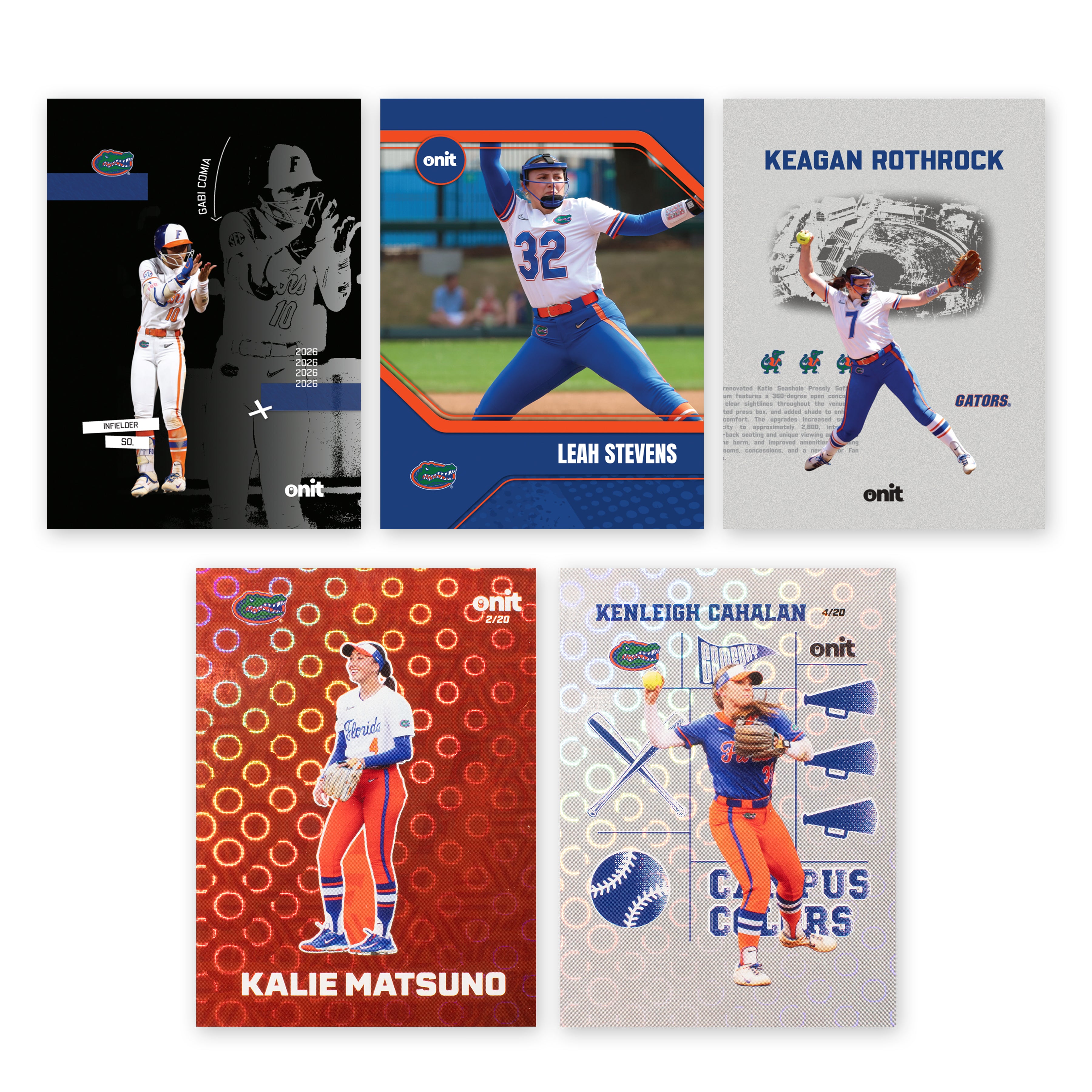 University of Florida Softball 2026 Trading Cards official card-design preview