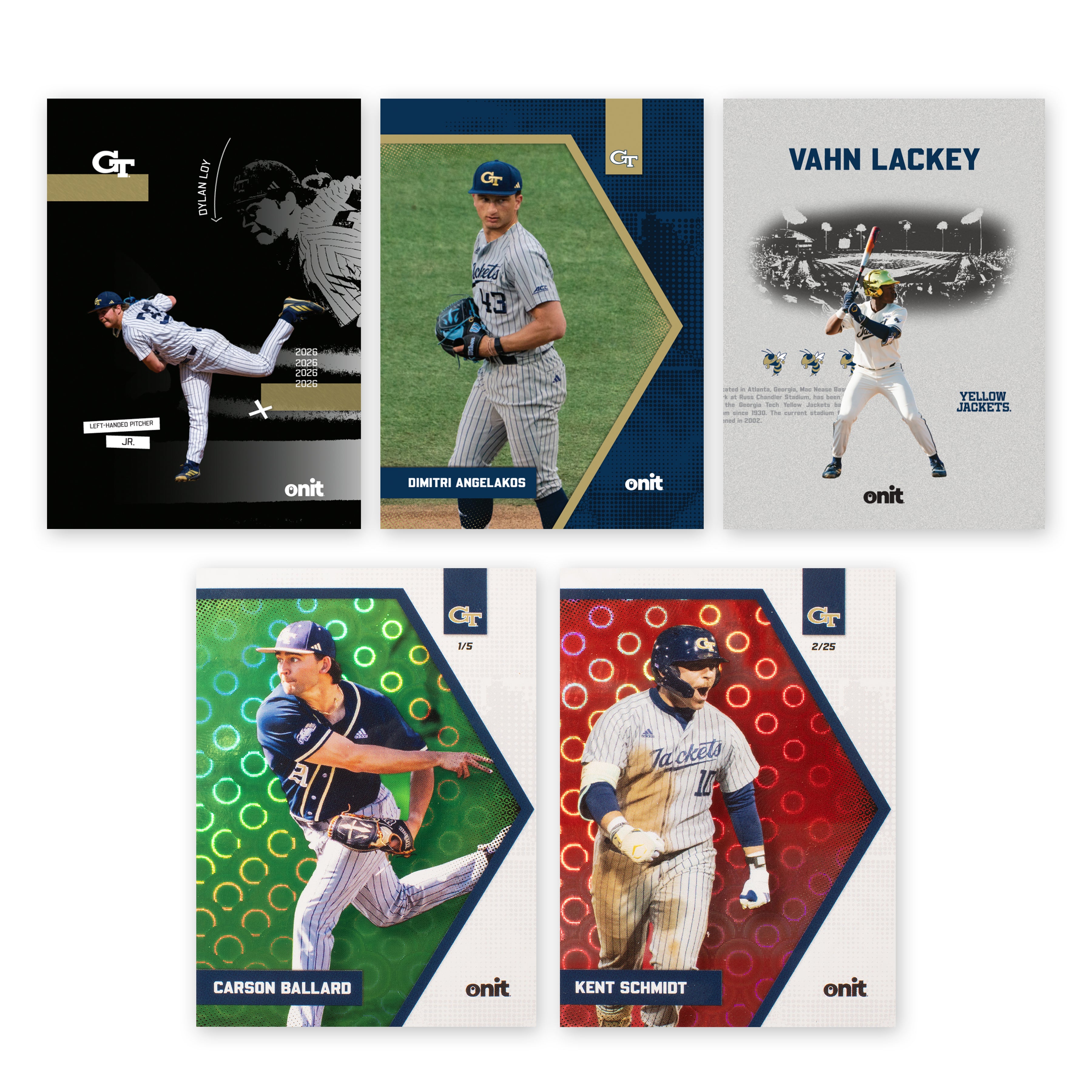 Georgia Tech Baseball 2026 Trading Cards official card-design preview
