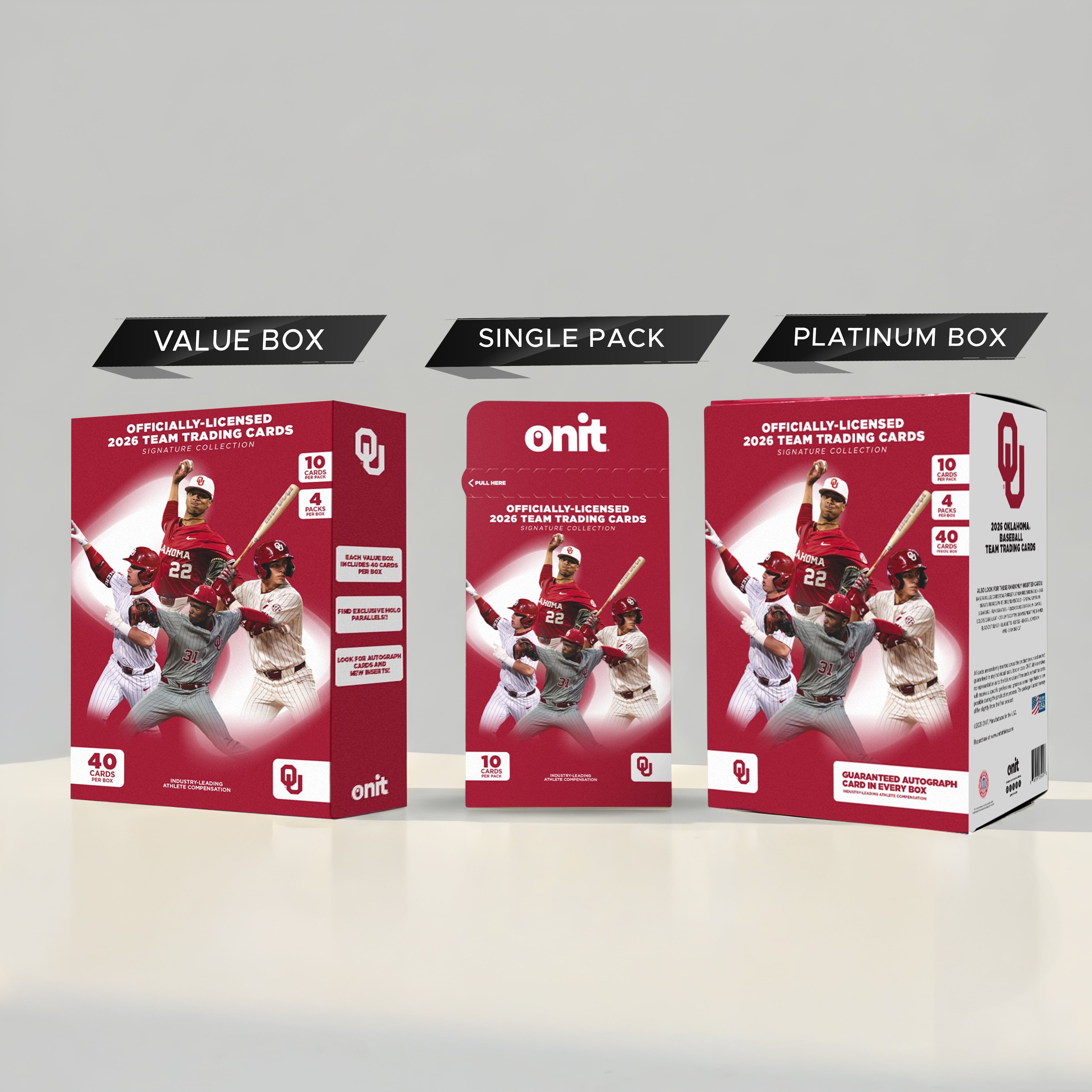 University of Oklahoma Baseball 2026 Trading Cards official product preview