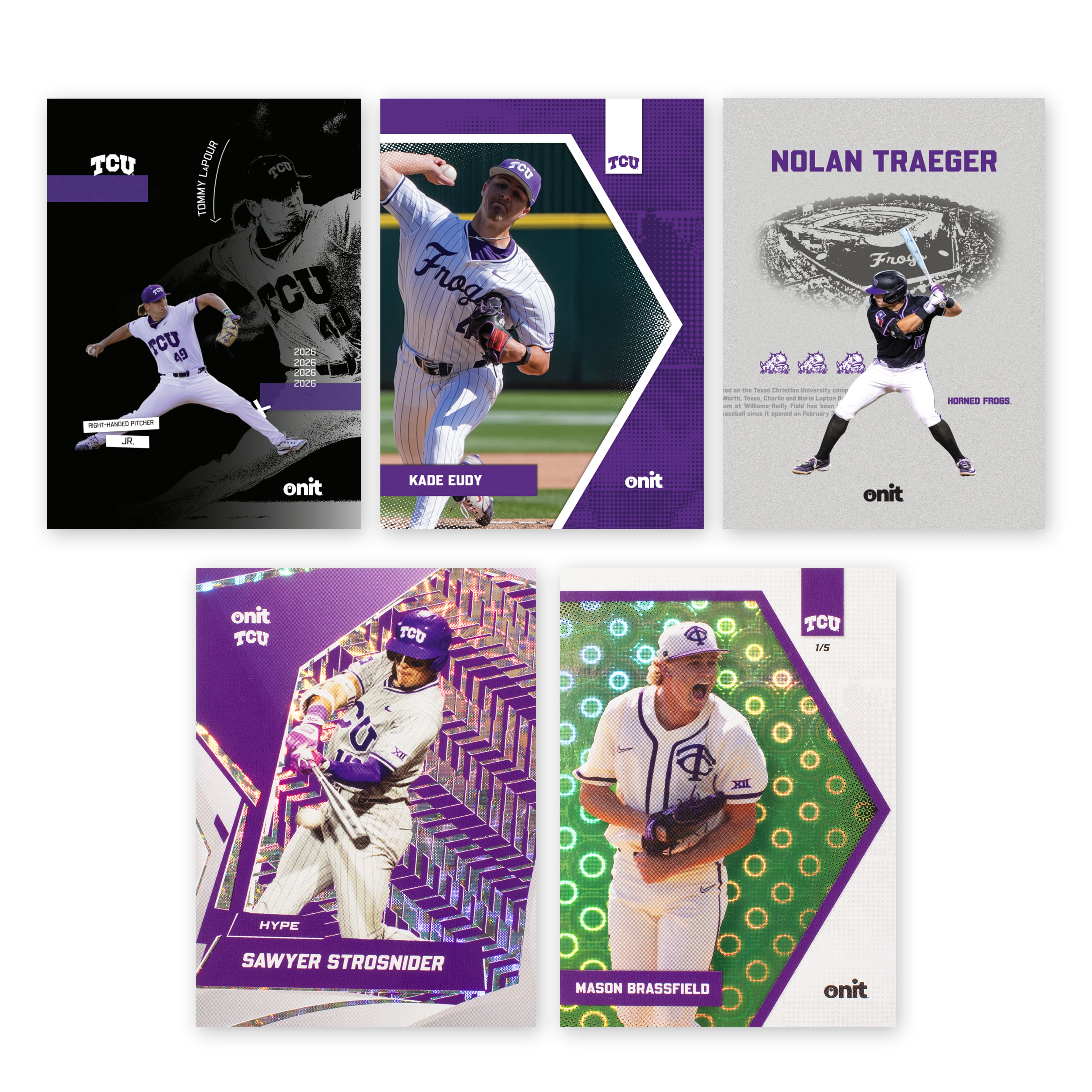 TCU Baseball 2026 Trading Cards official card-design preview