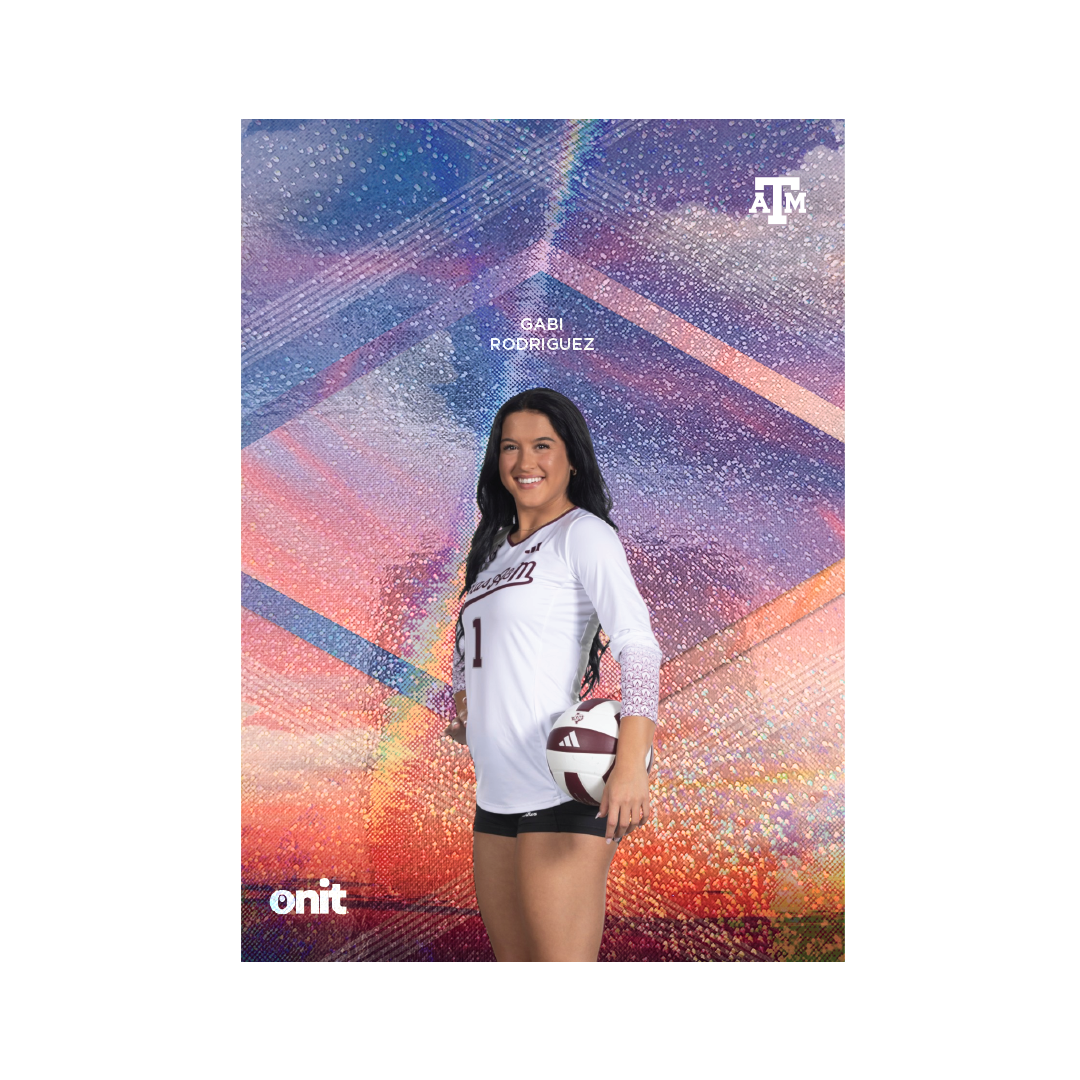 Texas A&M University Volleyball 2026 Team Trading Cards official card-design preview