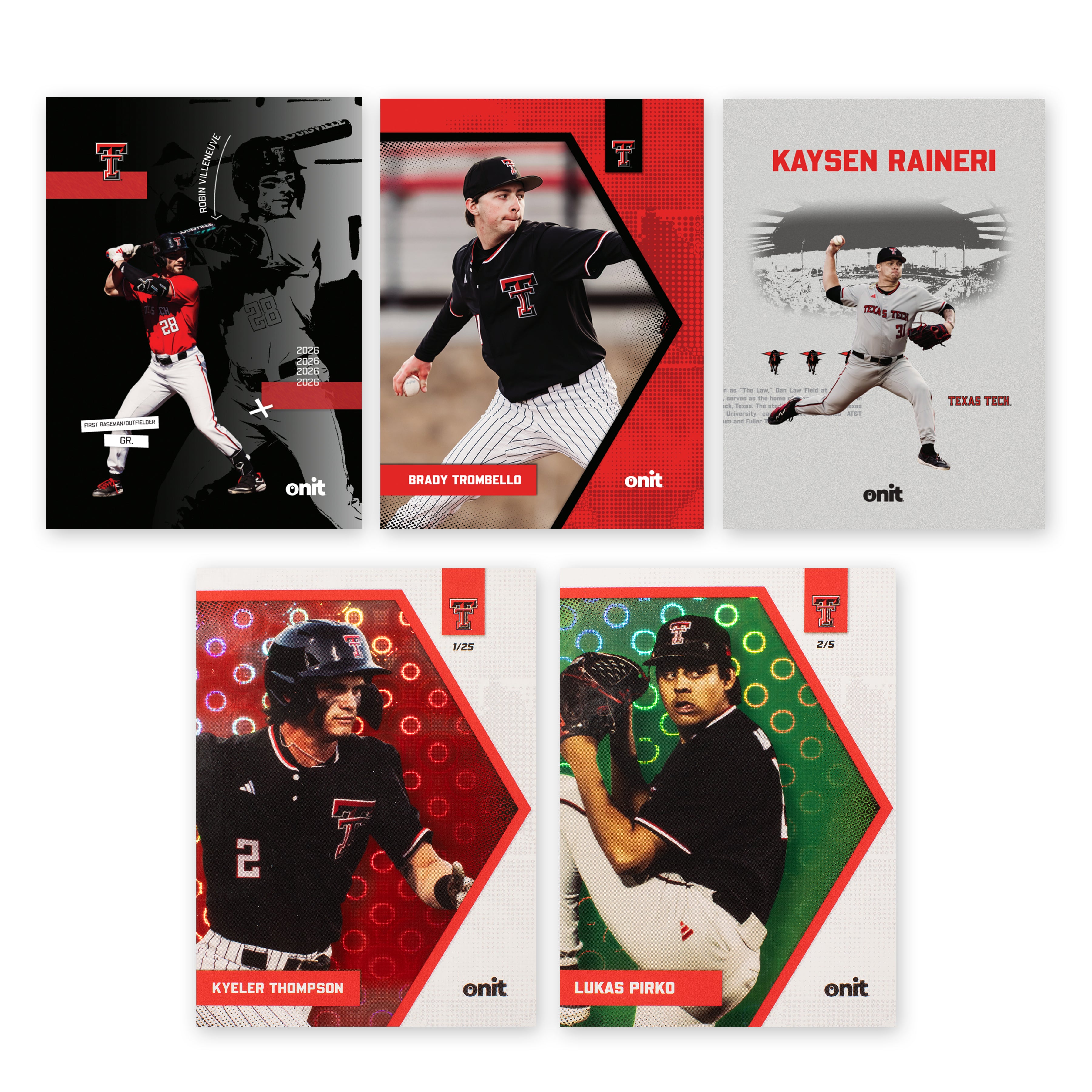Texas Tech Baseball 2026 Trading Cards official card-design preview