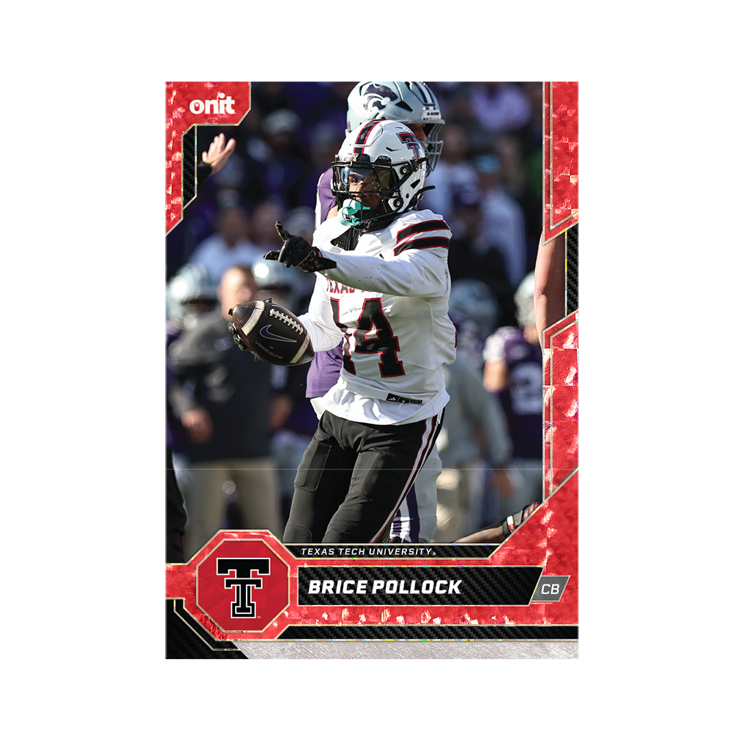 Texas Tech Football 2026 Team Trading Cards official card-design preview
