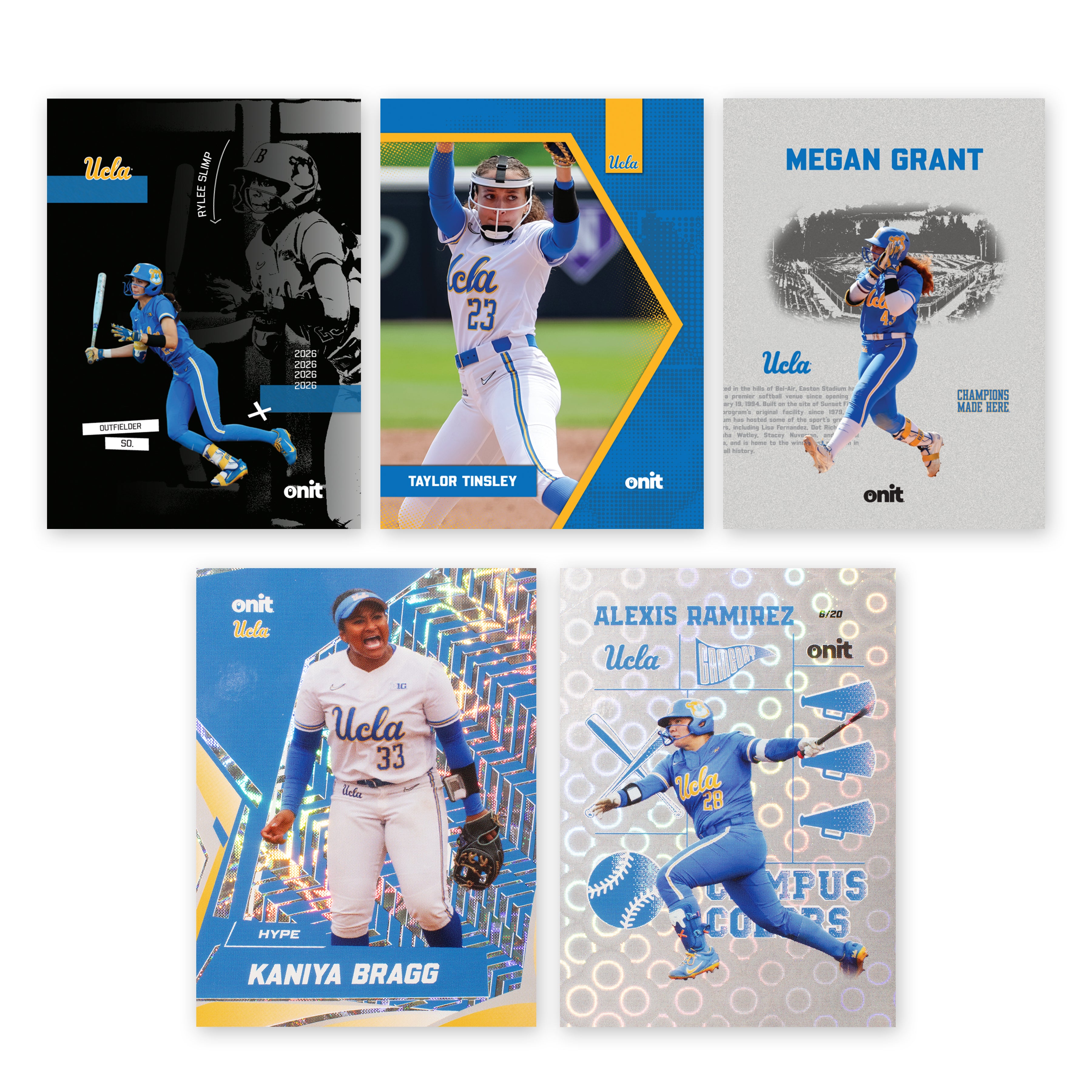 UCLA Softball 2026 Trading Cards official card-design preview