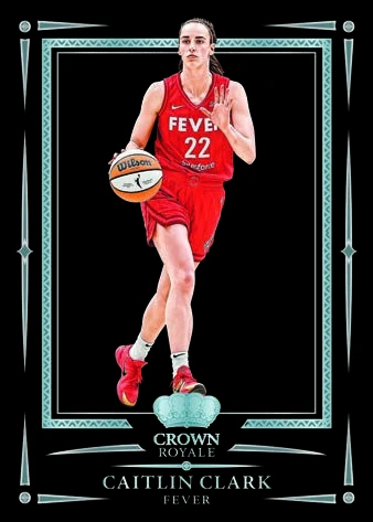 Caitlin Clark Blank Slate manufacturer preview from 2026 Panini Crown Royale WNBA.