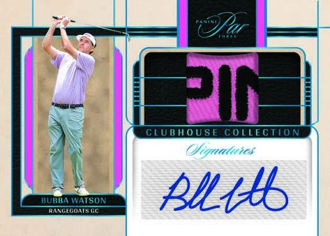 Bubba Watson’s Clubhouse Collection Signatures Platinum preview with a patch window and autograph.