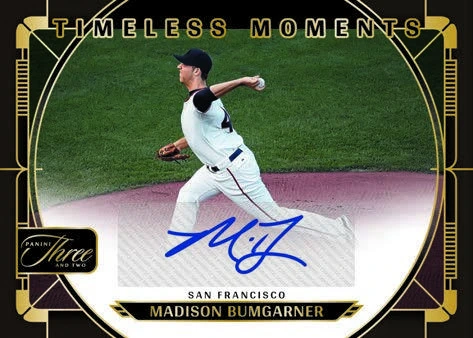 Madison Bumgarner’s Timeless Moments Signatures Holo Gold preview.