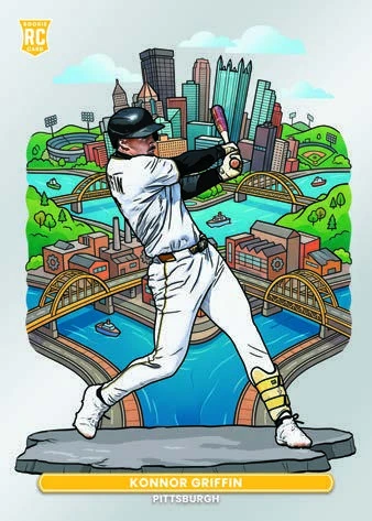 Konnor Griffin’s Downtown preview with Pittsburgh bridges, rivers and skyline.