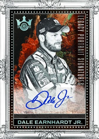 Dale Earnhardt Jr. Legacy Portrait Signatures Canvas preview from 2026 Panini Track Kings NASCAR.