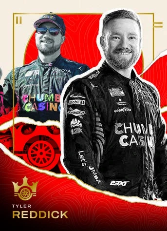 Tyler Reddick’s 2026 Track Kings base-tier preview with two portraits.