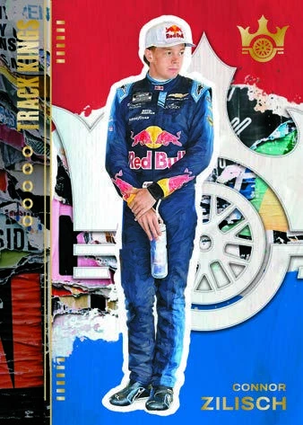 Connor Zilisch’s Red and Blue base parallel in the 2026 Track Kings manufacturer preview.