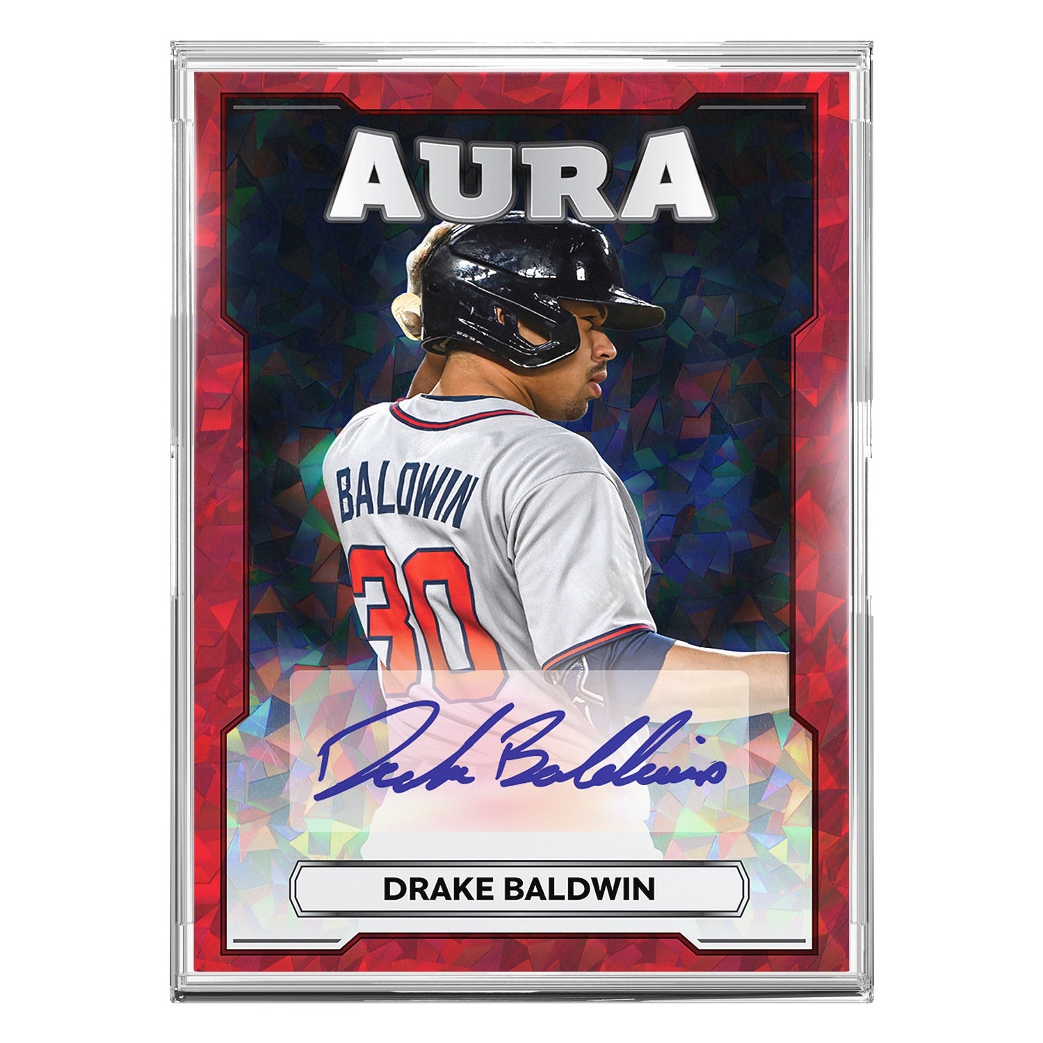 Pulse Aura Baseball Drake Baldwin Red base autograph manufacturer preview