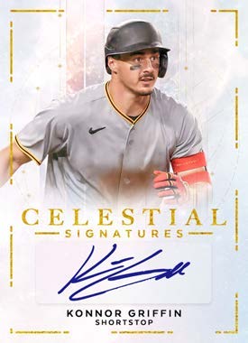 Unaltered manufacturer preview of Konnor Griffin on a 2026 Pulse Meridian Celestial Signatures card