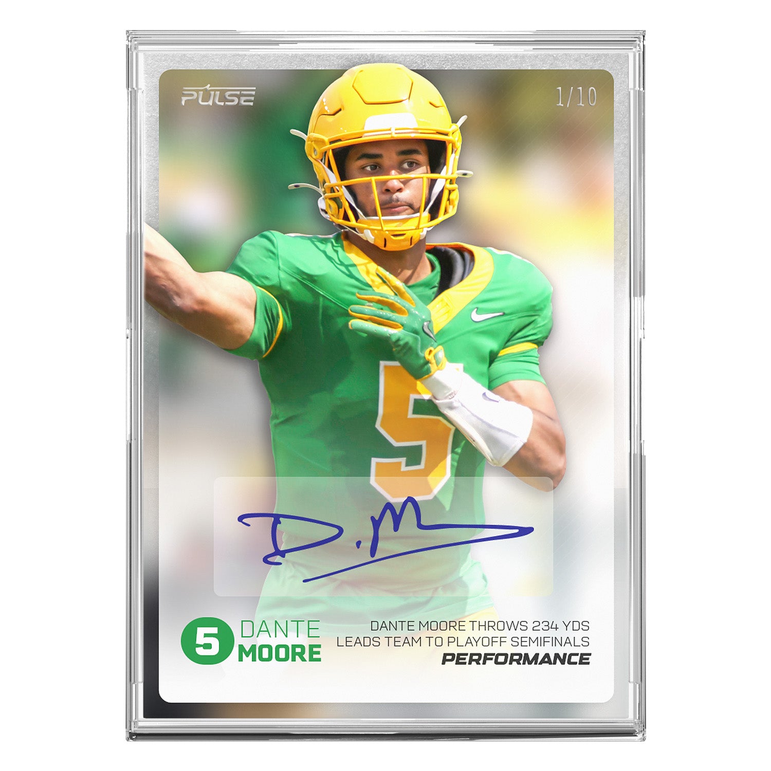 2026 Pulse Dante Moore Performance Bronze autograph preview numbered to ten