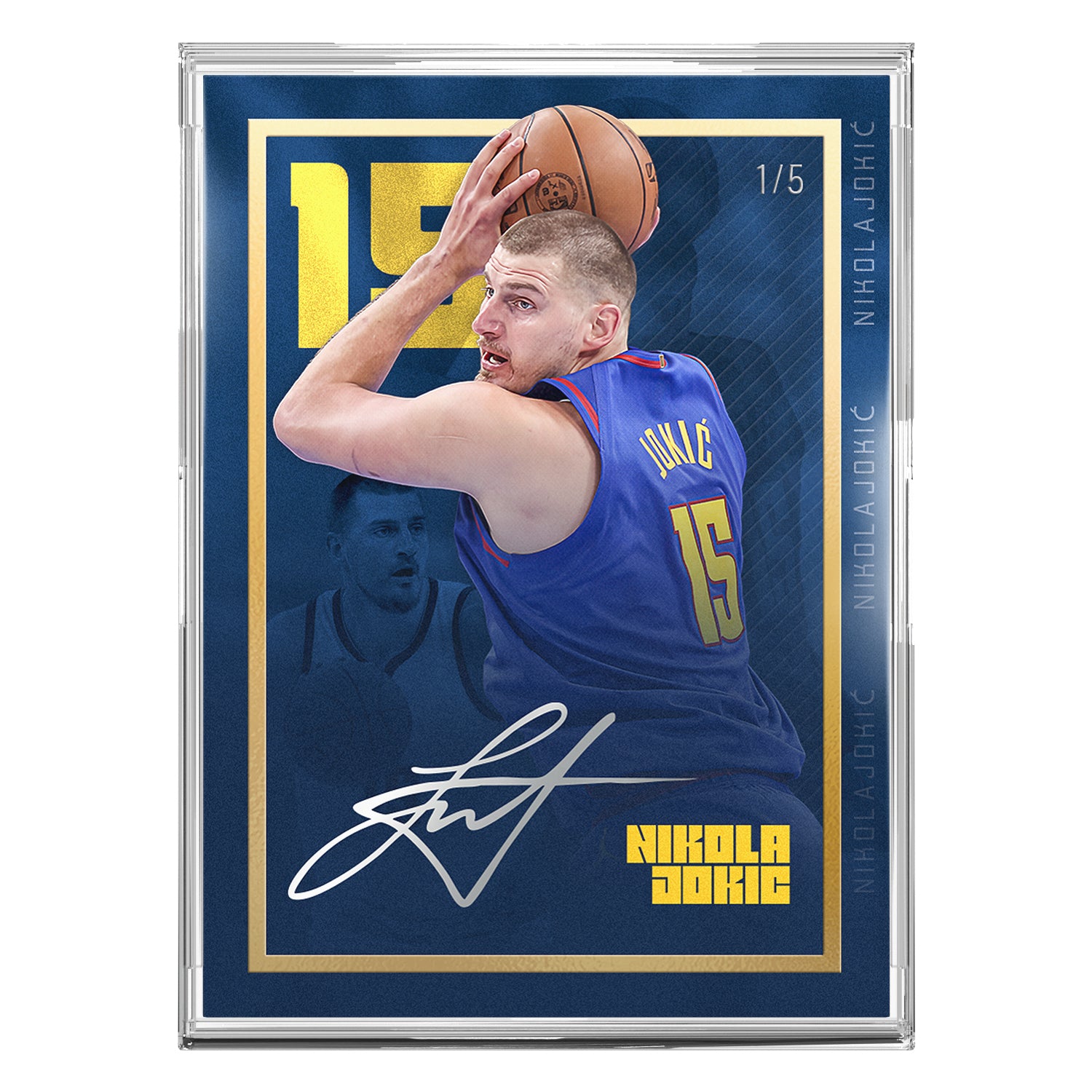 2026 Pulse On Demand Nikola Jokić Gold autograph preview numbered to five