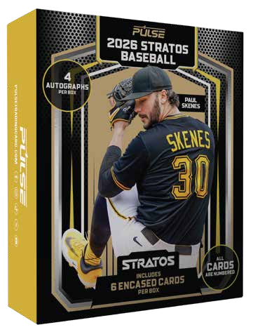 2026 Pulse Stratos Baseball Hobby packaging featuring Paul Skenes