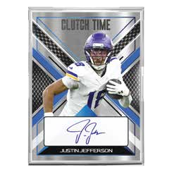 2026 Pulse Stratos Football Justin Jefferson Clutch Time autograph preview