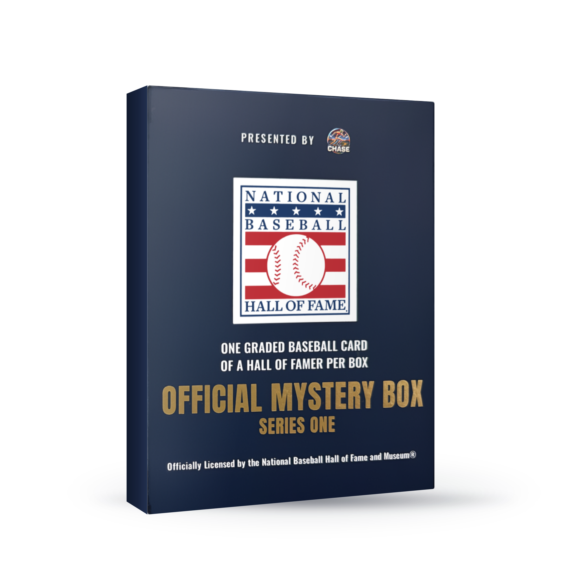 The Chase Official Baseball Hall of Fame Mystery Box Series One navy packaging