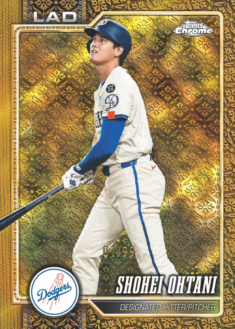 Topps’ official 2026 Gilded Collection Shohei Ohtani card preview.