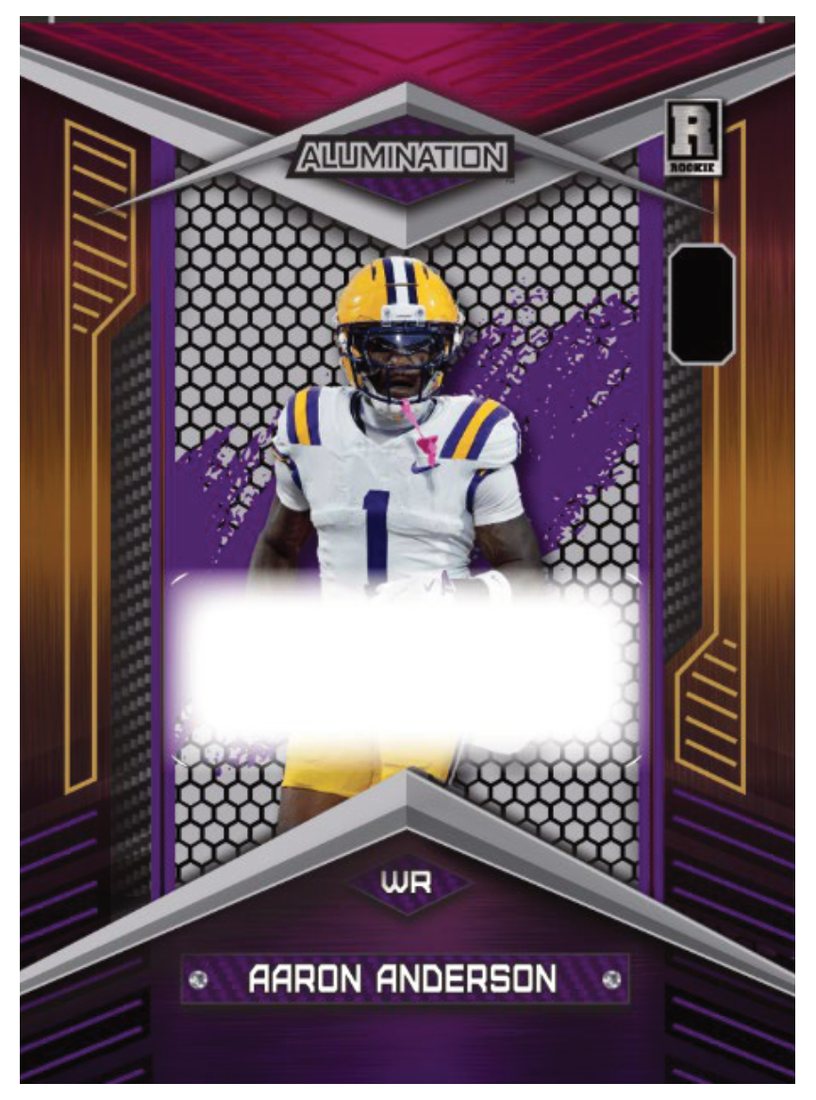 Wild Card Alumination Just the Hits Football Aaron Anderson base autograph-design preview