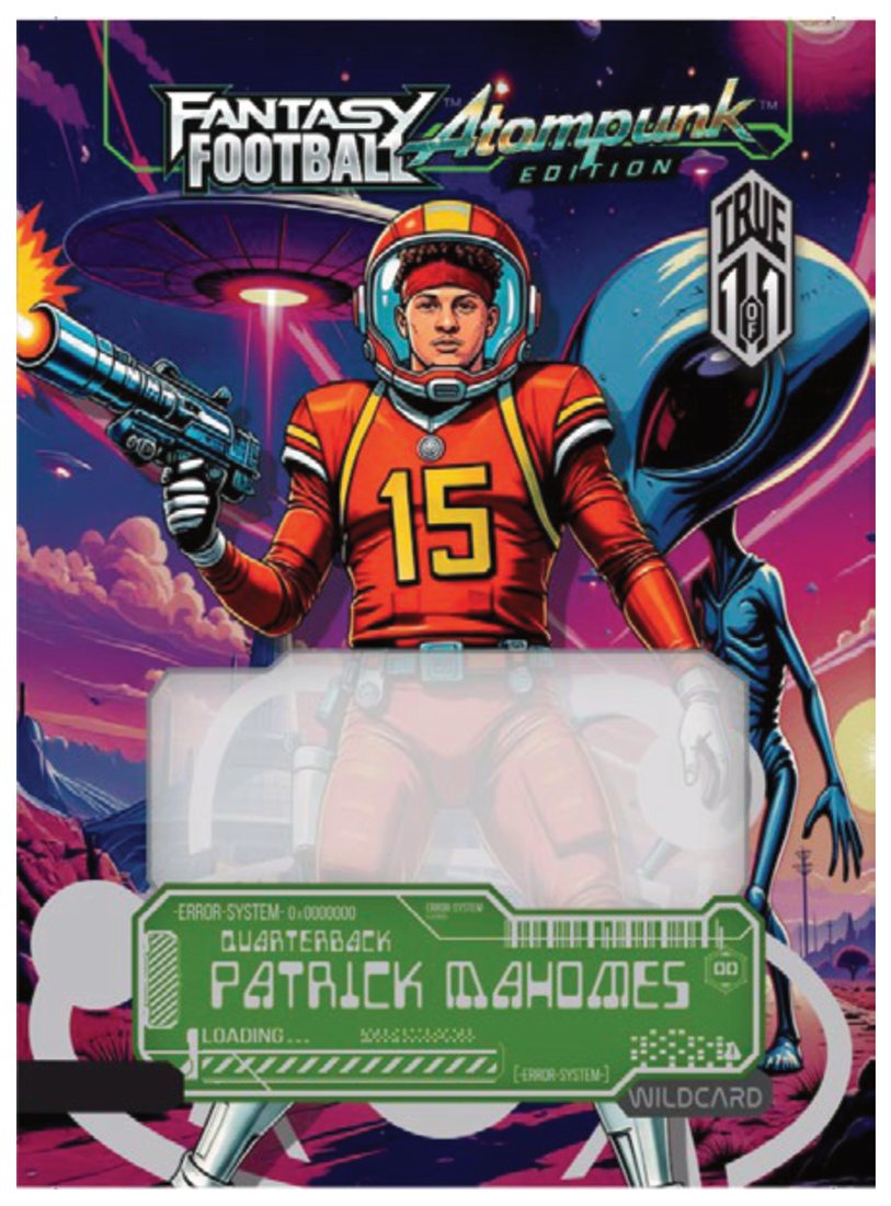 Wild Card Fantasy Football Atompunk Patrick Mahomes science-fiction autograph-design preview