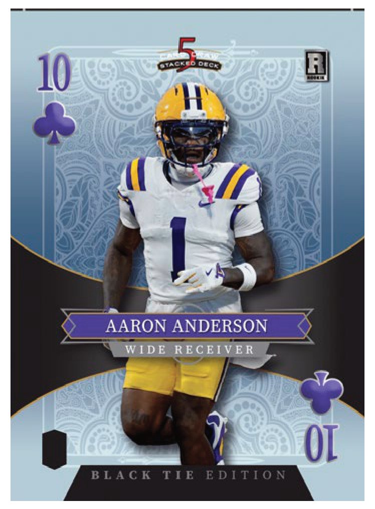 Wild Card Stacked Deck Black Tie Aaron Anderson 10 of Clubs preview