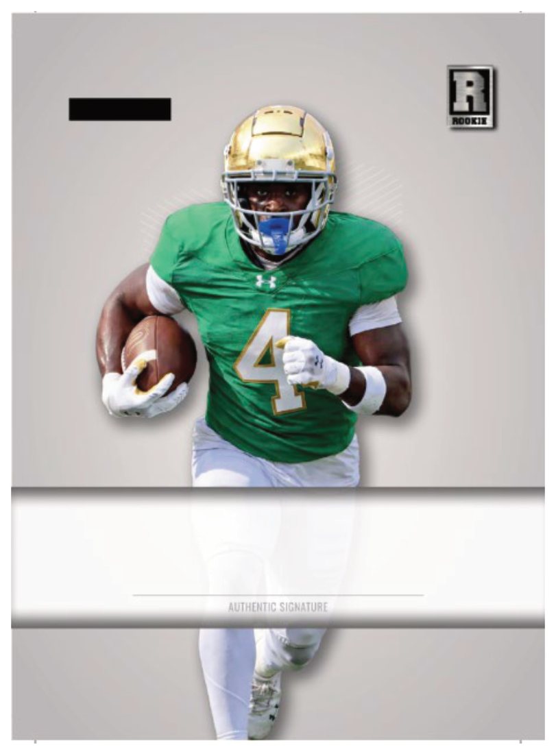 Wild Card Matte Rookies Jeremiyah Love autograph-design preview with a white signature panel