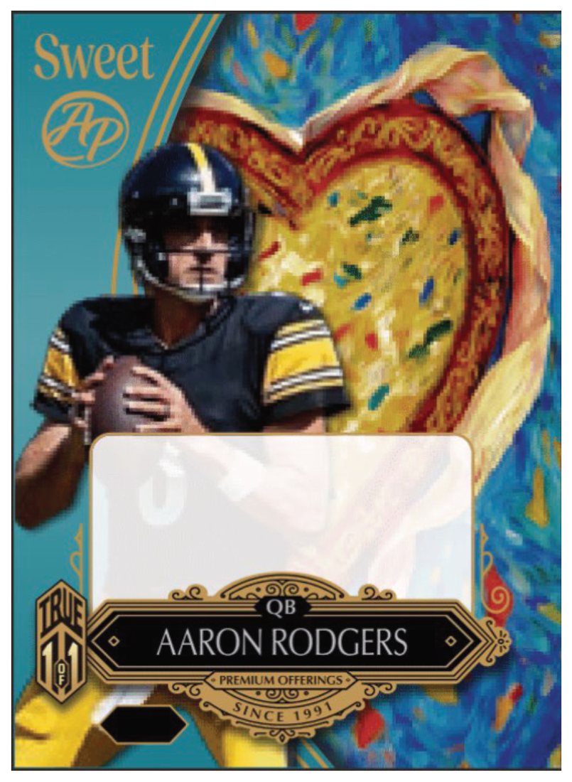 Wild Card Sweet Aaron Rodgers Artist Proof autograph-design preview