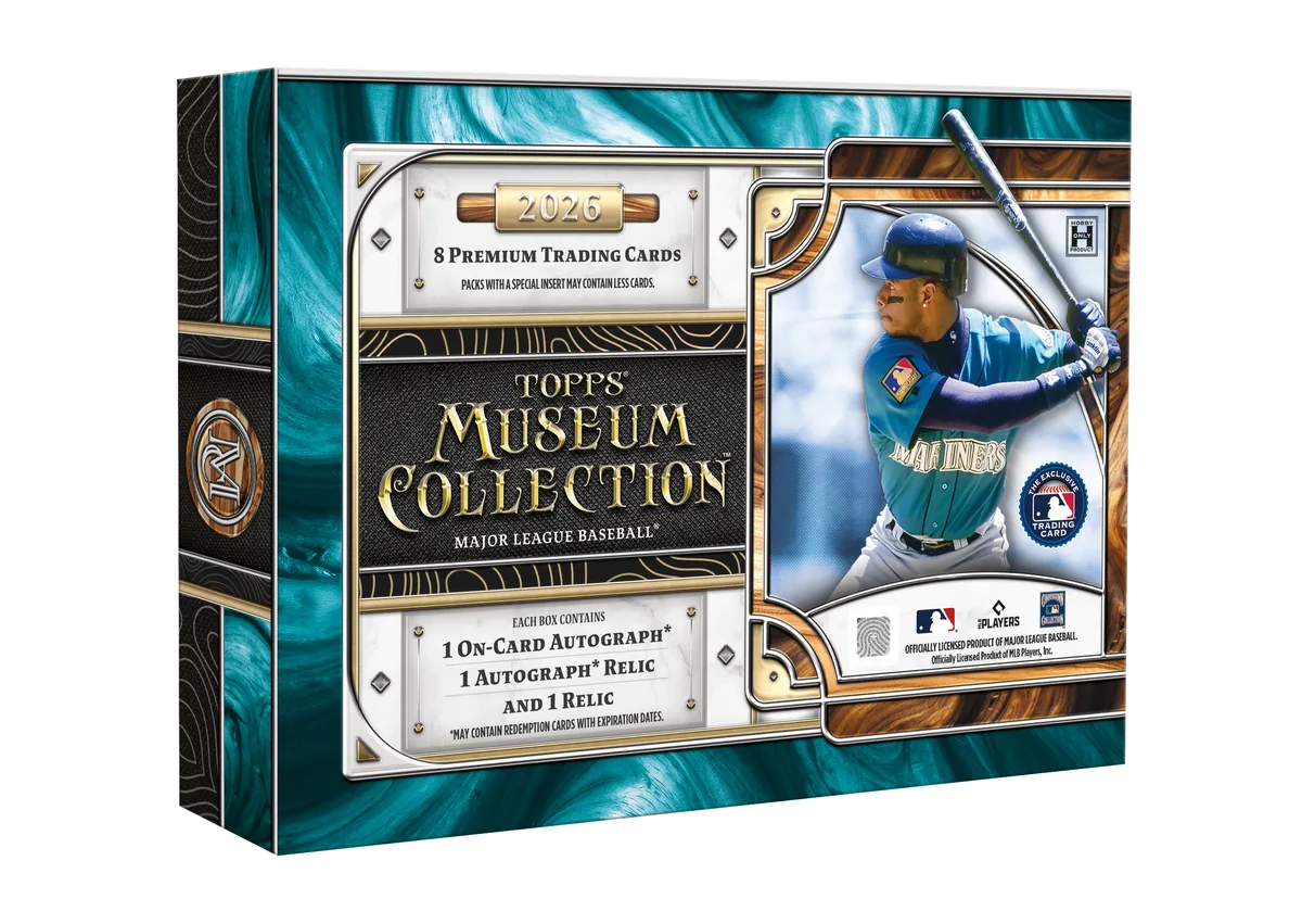 Official 2026 Topps Museum Collection Baseball Hobby box in teal and black packaging.